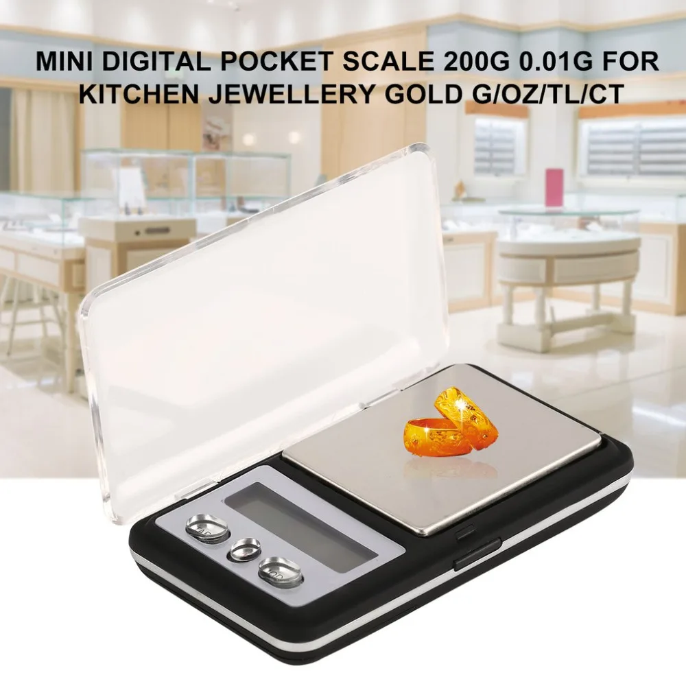 Mini Digital Pocket Scale 200g 0.01g Precision g/oz/tl/ct Weight Measuring for Kitchen Jewellery Pharmacy Gold Tare Function | Инструменты