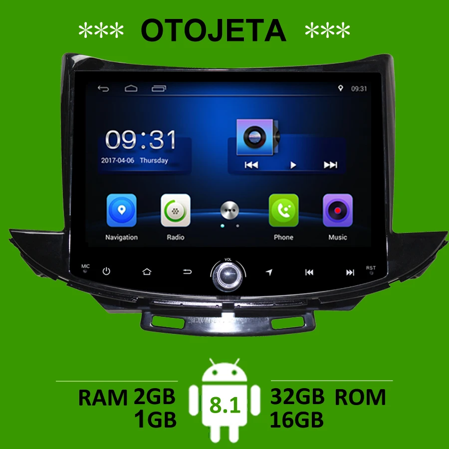 

OTOJETA car accessory for Chevrolet Trax 2017 radio gps navi android 8.1 stereo bluetooth autoradio recorder carplay players FM