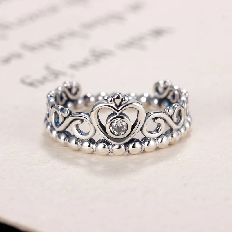 Dropshipping Silver Color My Princess Queen Crown Engagement Pandora
