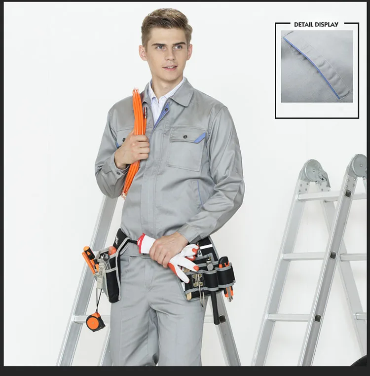 Work Clothing Sets Jacket & Pants Men Women Long sleeve Working clothes Factory Workshop Workers uniforms Auto repair Plus Size (14)
