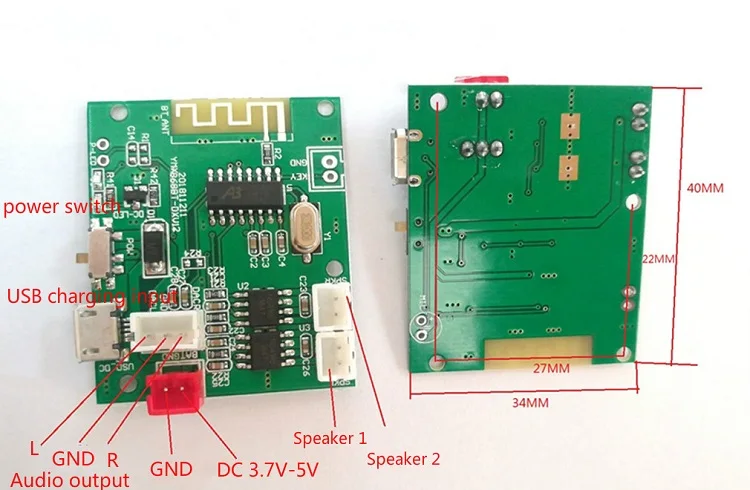 GHXAMP Bluetooth 5 0 усилитель аудио плата Вт мощности стерео USB зарядка динамик сделай