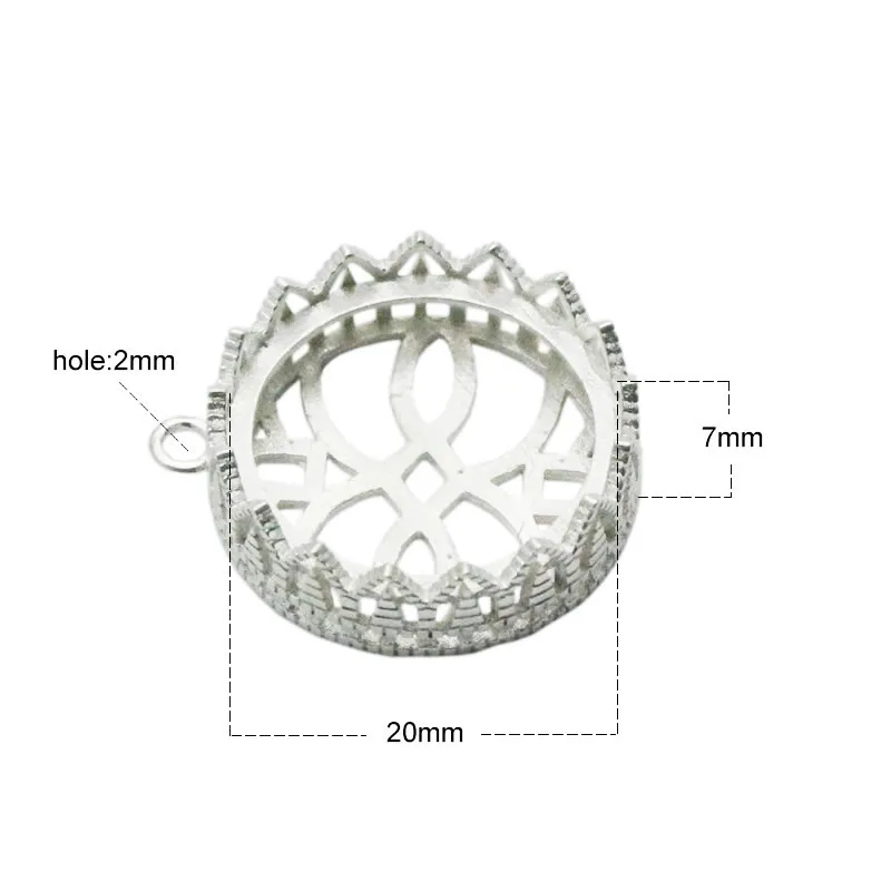 10 шт./лот 25/13X18/18X25 мм 925 пробы серебряная подвеска для ожерелья основание под Кабошон ободок пустой Fit Кабошоны Камея "сделай сам"