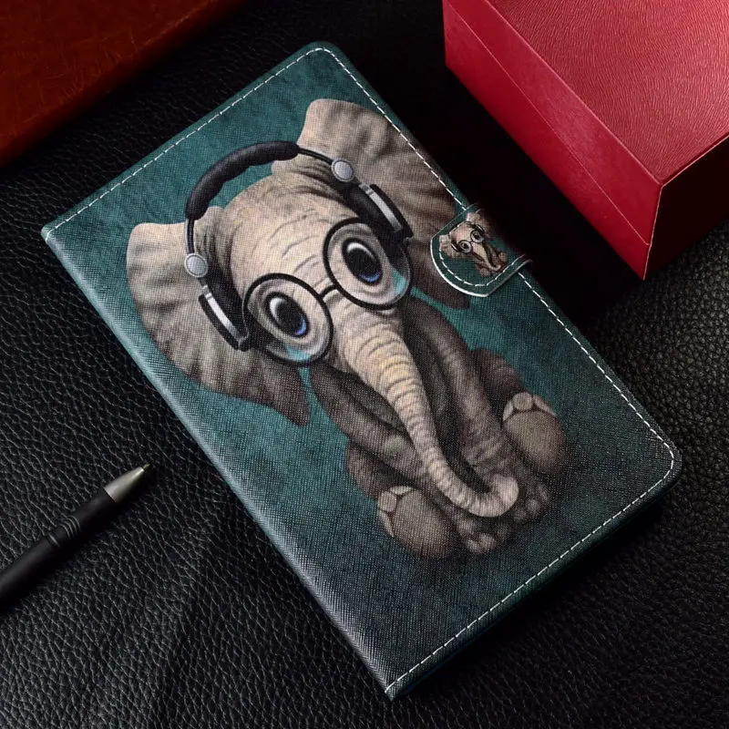 

Misolocat Tablet Case for Samsung Galaxy Tab A 10.1 T580N Flip Cover Stand Funda PU Leather Cqoue Capa Cartoon Cute