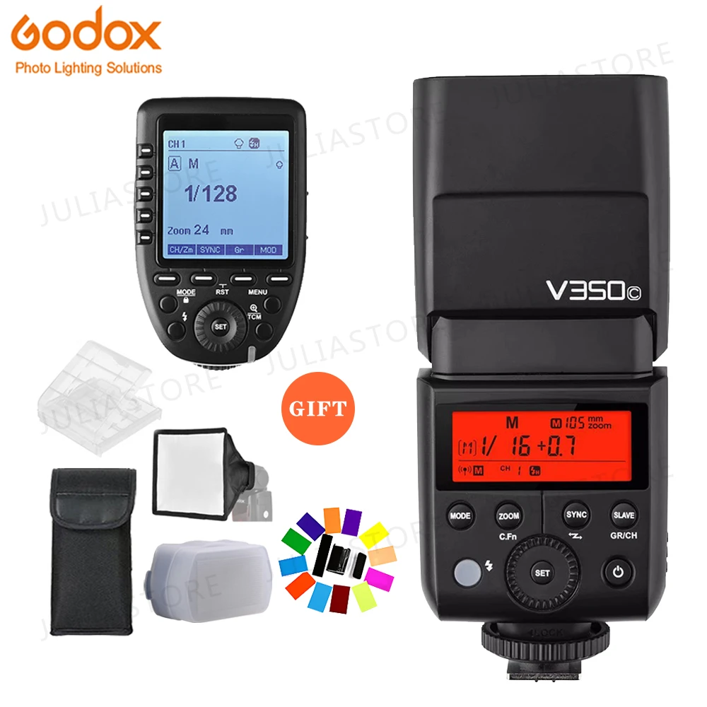 Godox V350C for Canon 0.1 to 1.7s Recycle Time,Built-in Receiver 500 Full Power Flashs 2.4G GN36 TTL 1//8000s HSS Camera Flash