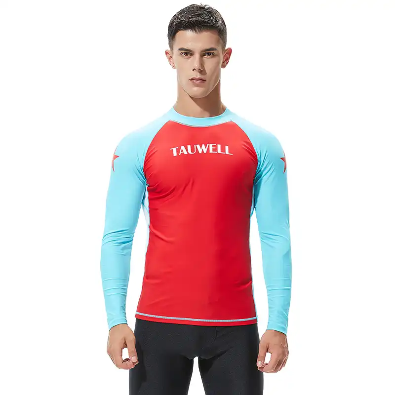 red spandex long sleeve shirt