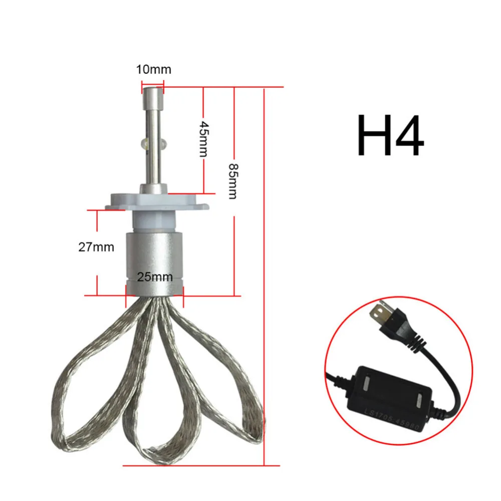 H7 светодиодный головной фонарь H1 H3 H4 H11 H8 H9 9005/HB3 9006/HB4 5202 80 Вт 9600LM 6000K|car light|h7 led carh7 |