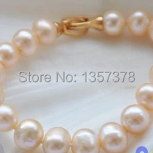 Shitou 00491 " 10-11 мм круглый розовый пресной воды искусственного жемчуга ожерелье
