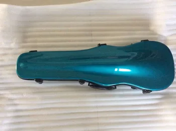 

Nice fiberglass violin case 4/4 size blue color case