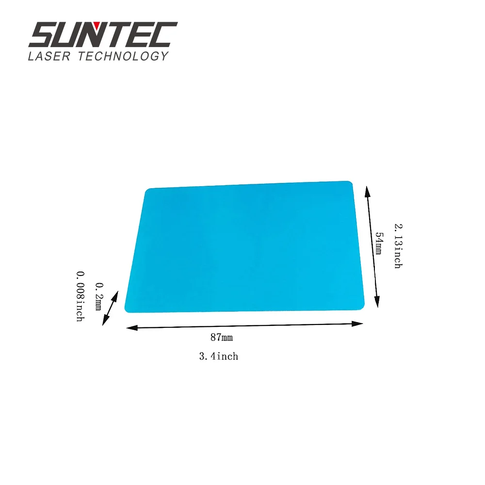Suntec Laser 100 шт./лот, визитная карточка, именные карточки, алюминиевый сплав, металлический лист, лазерное тестирование, гравировальная маркировочная машина