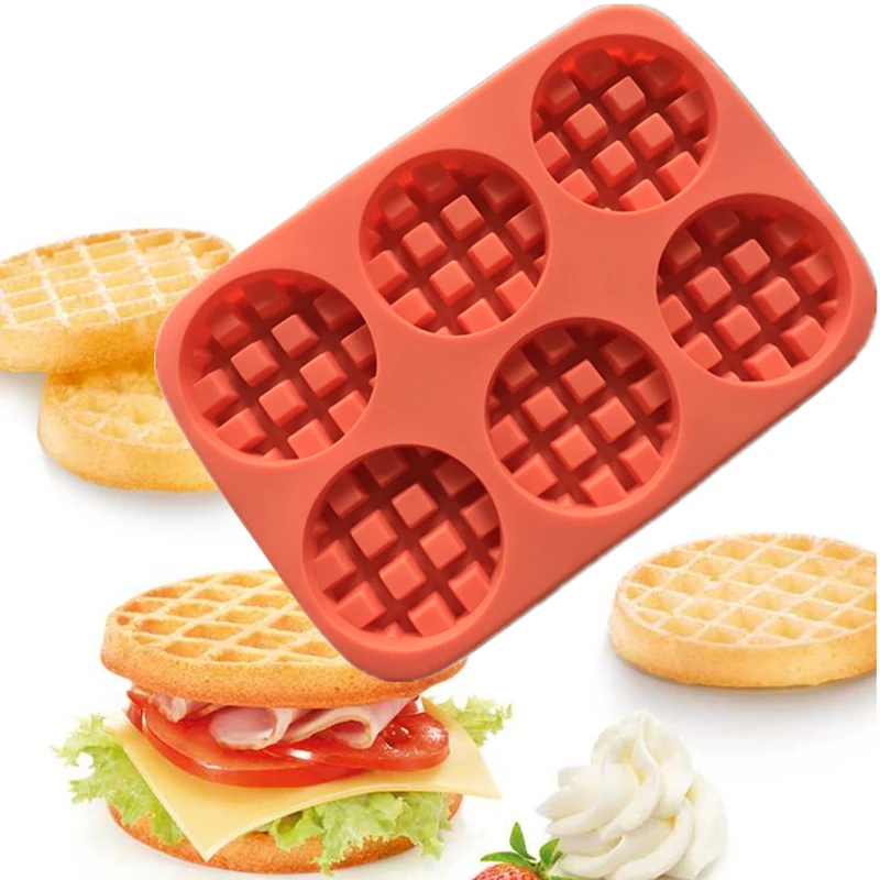 6-round Round Waffle Mold Silicone Waffle Muffin Mold Cake Mold DIY Cake Chocolate Mold 6-round Round Waffle Mold Silicone Waffle Muffin Mold Cake Mold DIY Cake Chocolate Mold