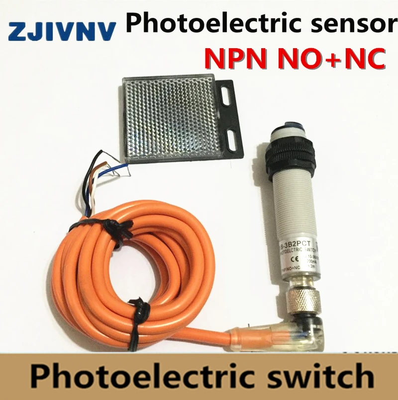 M18 светоотражающий тип NPN NO + NC DC 4 провода Тип соединителя фотоэлектрический