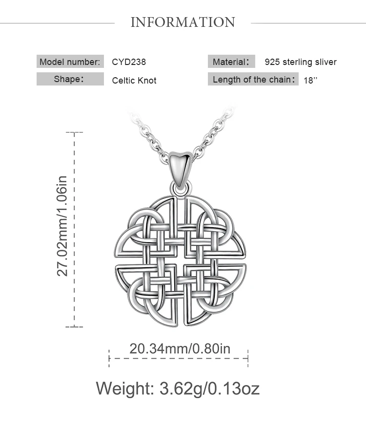 Authentic Eudora, 925 пробы, серебро, кельтский узел, подвеска, ожерелья для женщин, девушек, подарок на день рождения, модные ювелирные изделия из стерлингового серебра