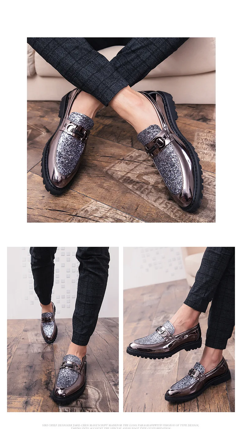 Мужские модельные туфли на платформе; Роскошные Мужские модельные туфли в итальянском стиле; Брендовые мужские туфли для танцев в деловом стиле