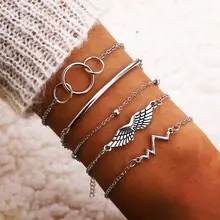 Европейский стиль браслет Новые 5 шт/упаковка, шт./компл. браслет в богемном стиле браслет ювелирные изделия в стиле ретро; Национальный новых продуктов