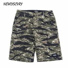 NEWDISCVRY мужские военные карго шорты модные хип поп камуфляж армейские мужские короткие брюки повседневные уличные хлопковые мужские шорты