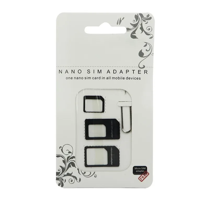 

Micro Nano SIM Card Adapter Connector Kit For iPhone 5 6 7 plus 5S Xiaomi Redmi Note 4 All Phone Standard SIM Holder