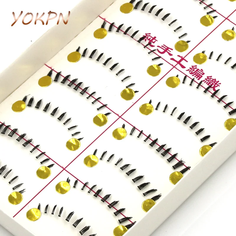 

YOKPN Handmade Natural Lower Lashes Natural Makeup Transparent Stems Lower Lashes Studio Natural Eyelashes