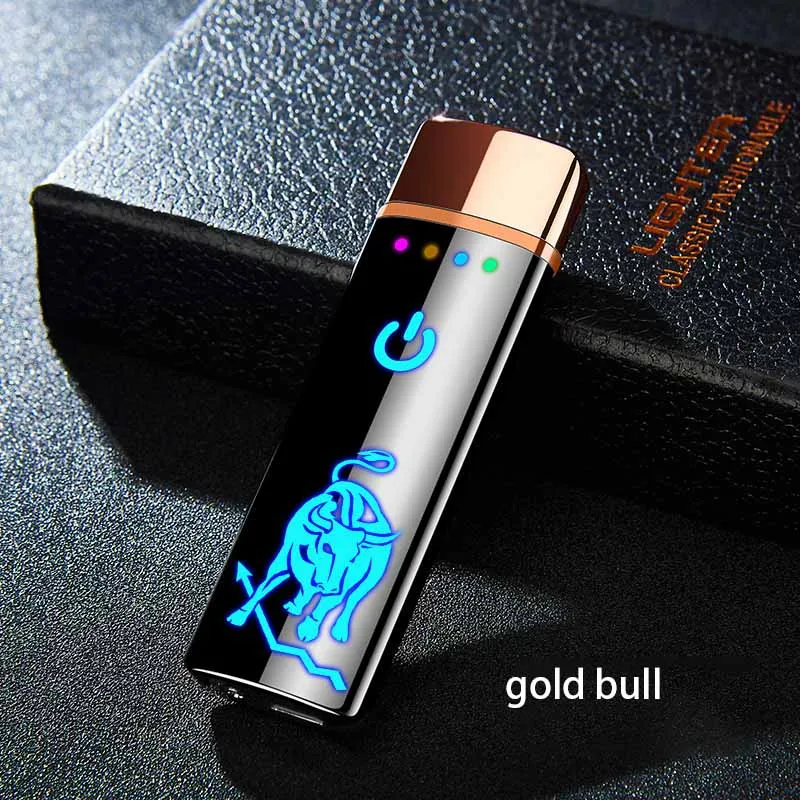 Вольфрамовая турбо USB Зажигалка сенсорная Зажигалка изогнутая полноэкранная сигарета для курения Электронная зажигалка может Изготовленный На Заказ лазерный логотип