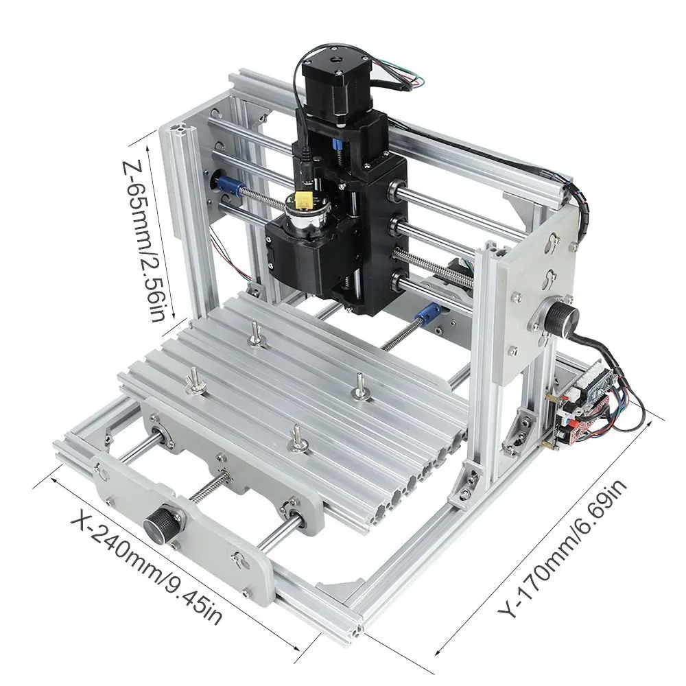 ЧПУ 2417 DIY ЧПУ гравировальный станок 3 оси мини Pcb ПВХ фрезерный станок металл резьба по дереву ЧПУ маршрутизатор GRBL контроль