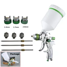 DIY Сталь Краска в баллоне-распылителе Пистолет HVLP с 1,4/1,7/2,0 мм сопла набор для автомобиля Краски опрыскиватели Профессиональный Краски пистолет-распылитель Мощность инструменты