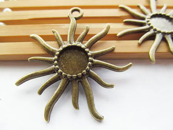 

Бесплатная доставка 50 шт. 12 мм подвесной лоток от солнца, рамка, 12 мм кабошон лоток-античная бронза, античный серебряный тон