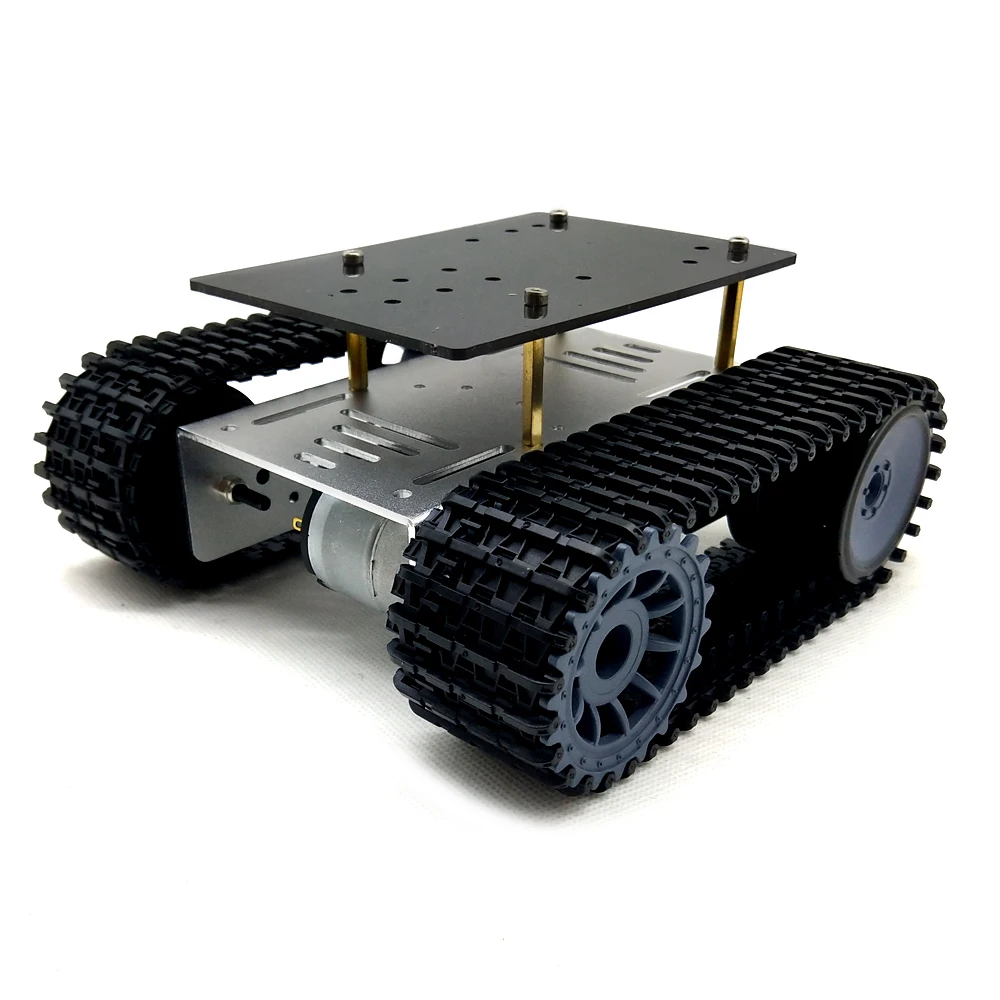 

Mini T10 plastic track smart tank, for Teaching demonstration DIY, Intelligent Robot Toy car Model, DIY Design
