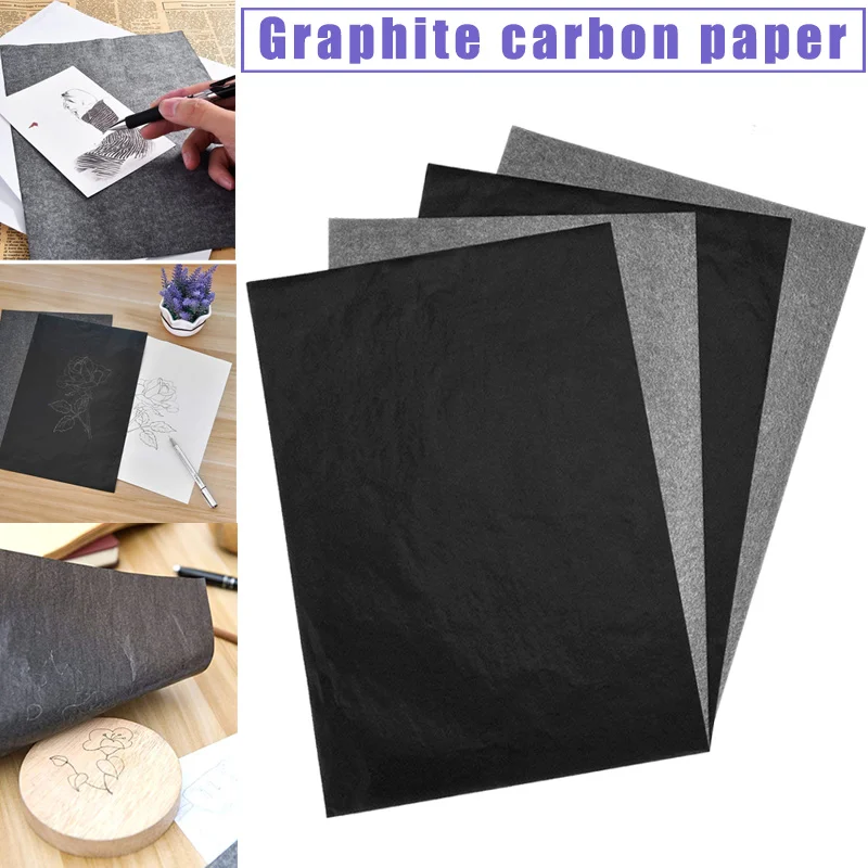 Carbon Transfer Graphite Paper Tracing Drawing Canvas Art 50 B3K1 Sheets M4N7 