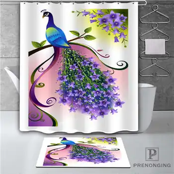 

Custom Peacock (1) Waterproof Shower Curtain Doormat Home Bath Bathroom Polyester Fabric Multi Sizes#18-10-18-(2)-11