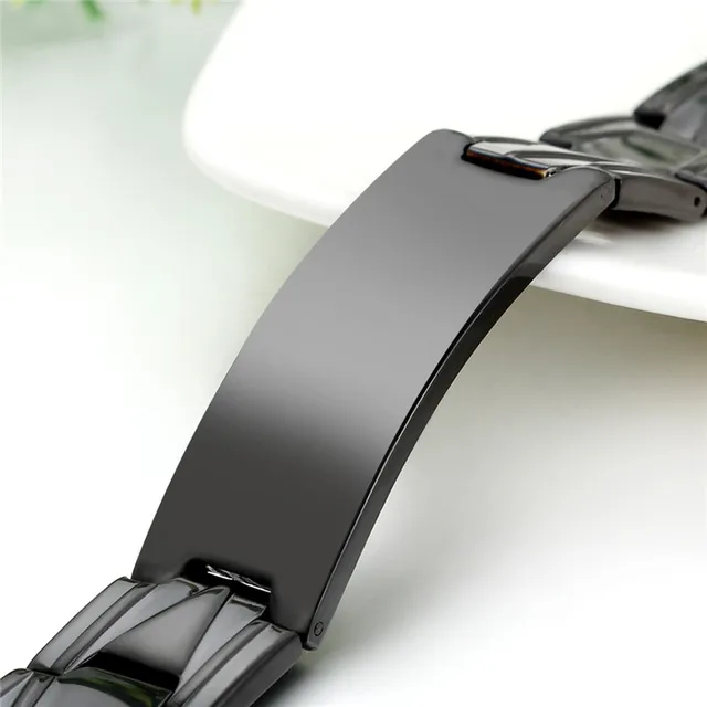 Black Stainless Steel Jesus Cross Bracelet for Men with Lord's Prayer - Image 3