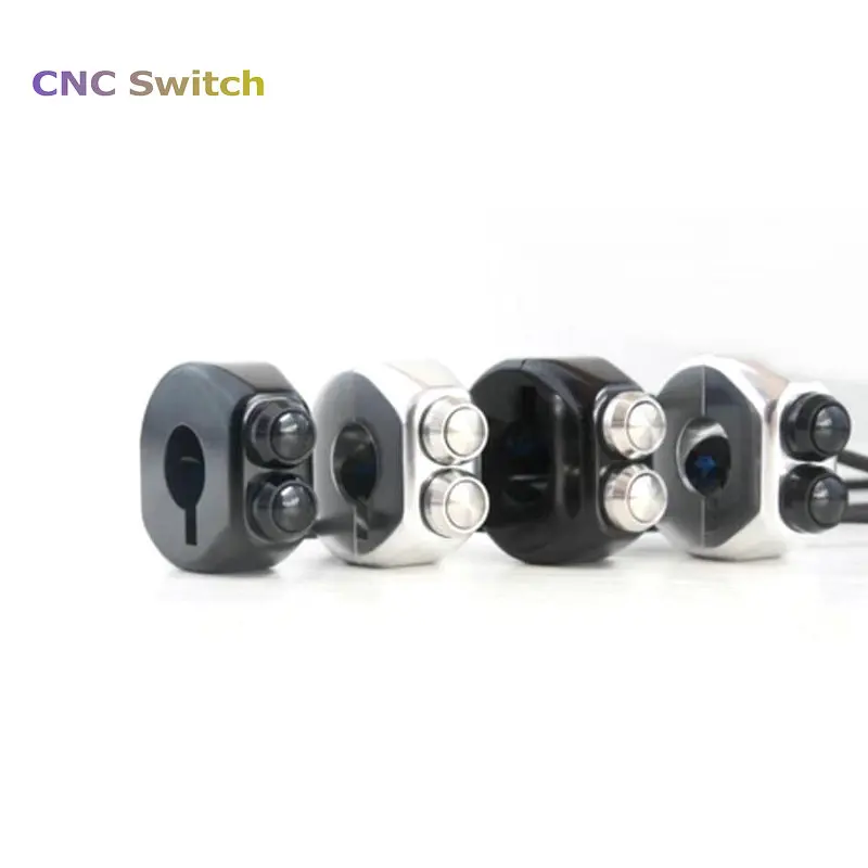 

Motorcycle Switch Momentary CNC Aluminium Alloy Switch Cafe Race Handle Grips Reset Buttons Latching Switches