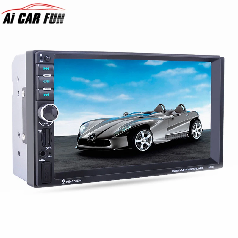 

7021G 7 inch 2 Din Car MP5 Player GPS Navagation Bluetooth Auto Multimedia Player with FM Radio Rear View Camera Remote Control