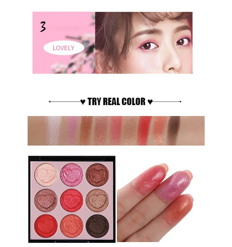 HOLD LIVE 9 Color Eyeshadow Palette Shimmer Matte Glitter Eye Shadow Palette Pigment Diamond Eyeshadow Glitter Nude Eyes Makeup (10)