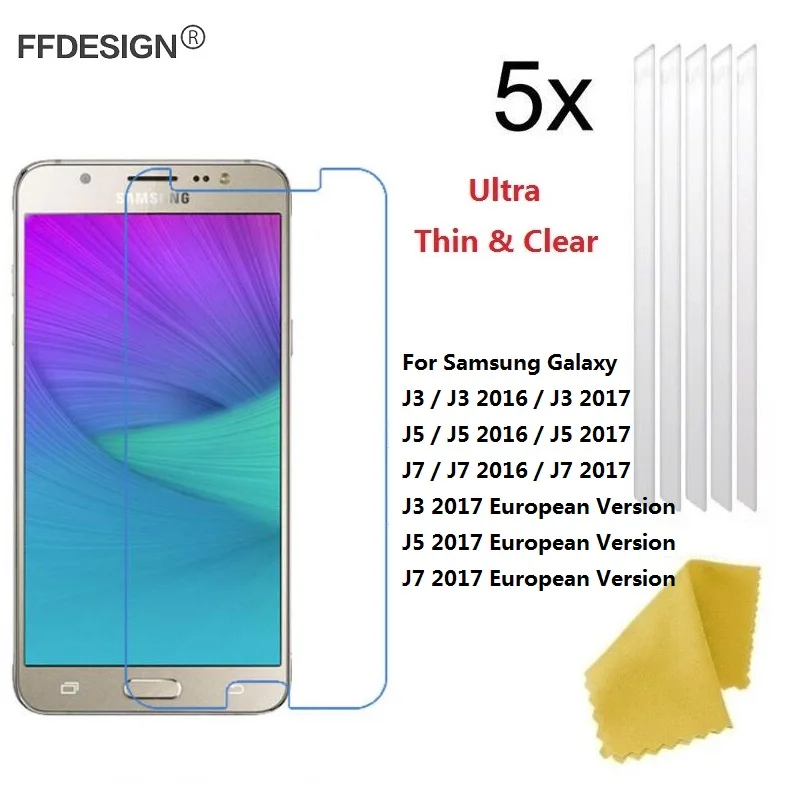 

5x Anti Scratch LCD Screen Protector Film Foil For Samsung Galaxy J3 J5 J7 2016 J3 J5 J7 2017 European Version Screen Protection