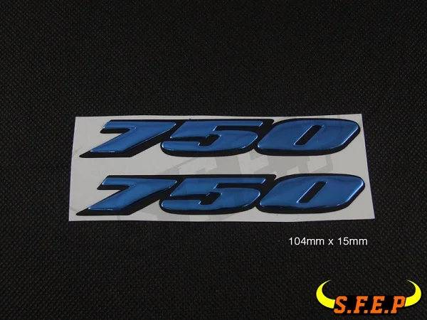 Мотоцикл Наклейки 3D Digital Case для Suzuki GSXR600 GSXR750 GSXR1000 600 750 1000 Логотип Знак - Цвет: 750 Blue