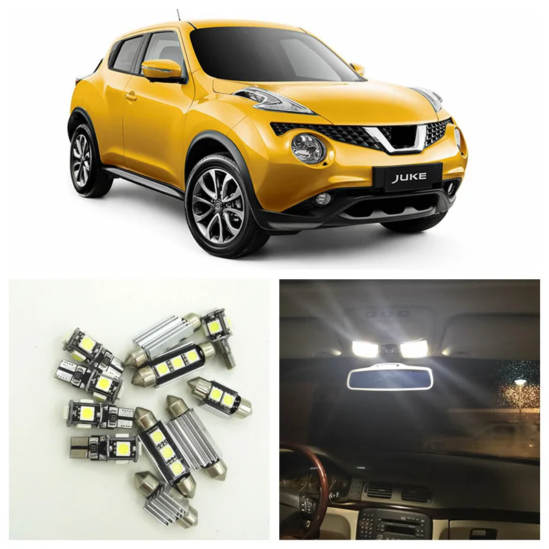 Us 8 95 36 Off 8 Stucke Weiss Led Lampen Interior Package Kit Fur 2011 2012 2013 2014 2015 Nissan Juke Karte Dome Lizenz Platte Lampe Nissan B 23 In