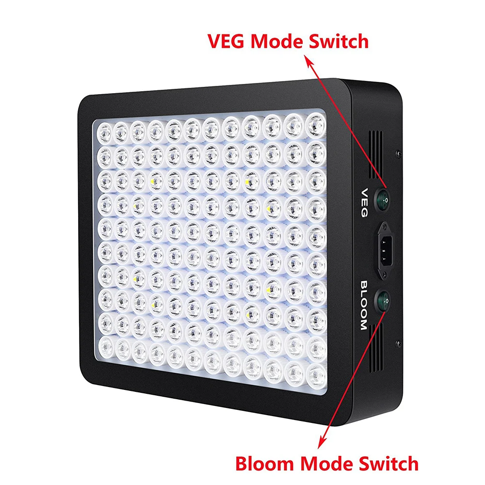 1200 Watt Grow Light for Plants Veg and Bloom with 10W Dual Chip Beads and X2 Lens Powerful Growing Effect in Greenhouse