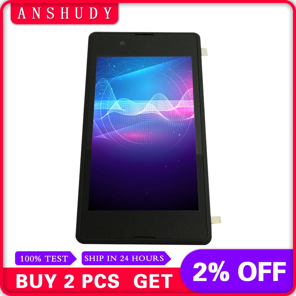 

For Sony Xperia E3 D2243 D2202 D2203 D2206 LCD Display Panel Module + Black Touch Screen Digitizer Sensor Assembly Frame