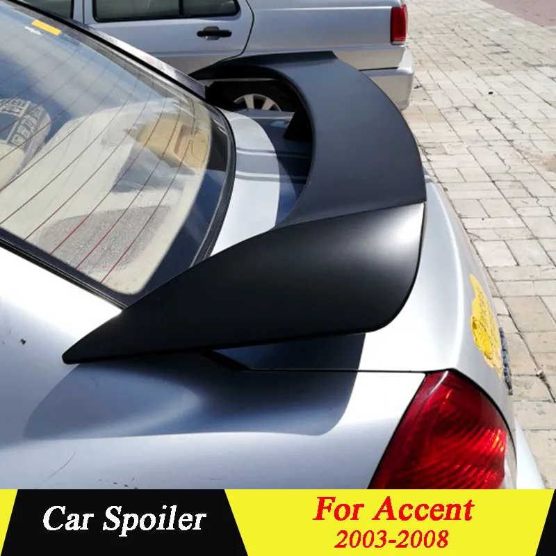 Universial Sedan автомобильный спойлер для hyundai ACCENT 2003-2008 ABS Материал Неокрашенный Грунтовка багажника задний спойлер крыла