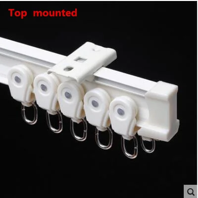 1miter rails curved/straight track plastic Nanometer silence Flat curved track curtain hook single double Track pole Accessories