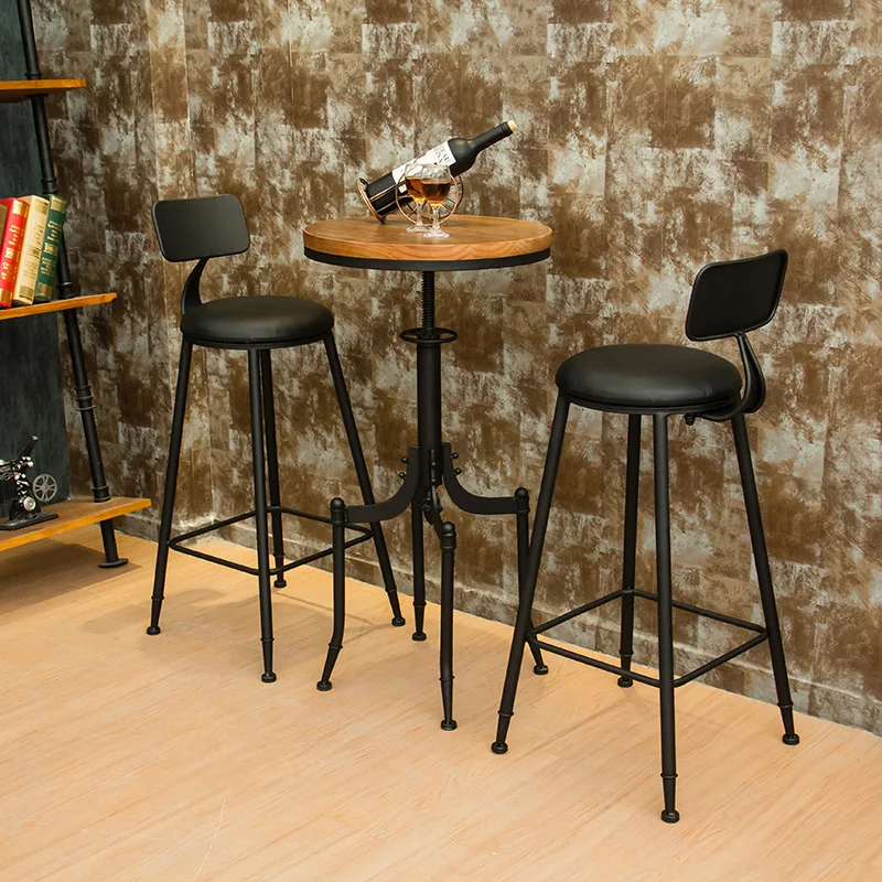 Banquetas, новинка, распродажа, деревянные современные стулья, Sillas Para Barra, Ретро стиль, железный, для кафе, бара, стол и стул, комбинация, Круглый, высокая скамья