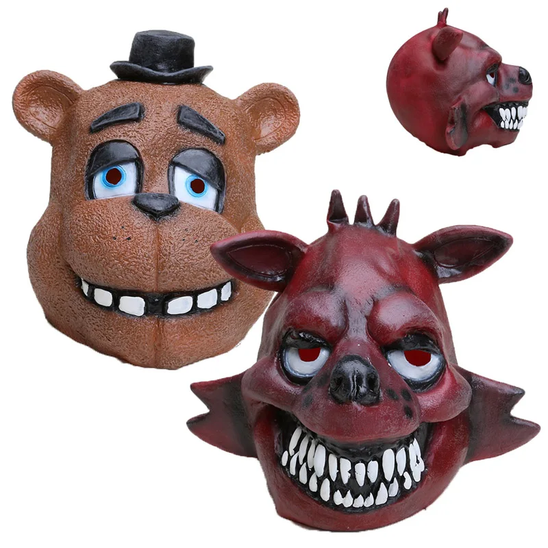 

Five Nights At Freddy's mask Costume Toys Freddy Fazebear Foxy Full Face Latex Mask FNAF Halloween Cosplay Toys