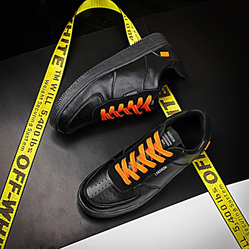 

VSIOVRY New Spring Autumn Breathable Shoes Men Leather Casual Shoes 2019 Fashion Lace-Up Sneakers Men Waterproof Soft krasovki