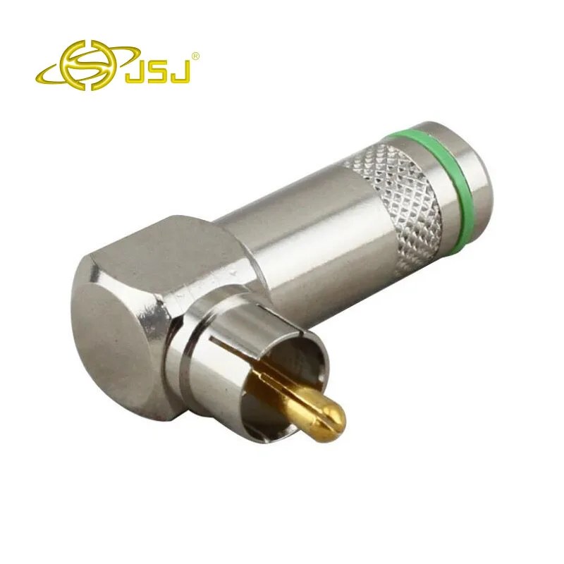 

JSJ L-type RCA right-angle elbow-free solder plug plug AV color line 90 degrees set-top box audio head