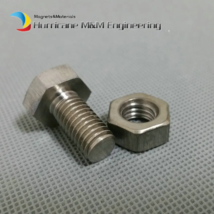 

M10*20mm Ti Nut and Bolt set 20-120mm length available Hex Titanium bolt original Ti color Hexagon titanium screws Ti fastener