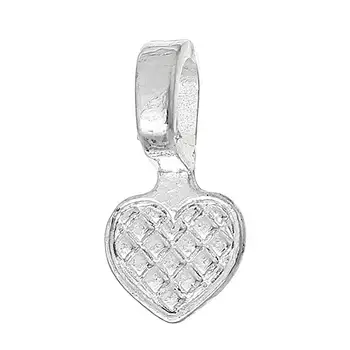 

50pcs Alloy Antique Silver Heart Glue-on Flat Pad Bails Pad Pendant Bails Cabochon Setting Jewelry Findings Lead Free Cadmium