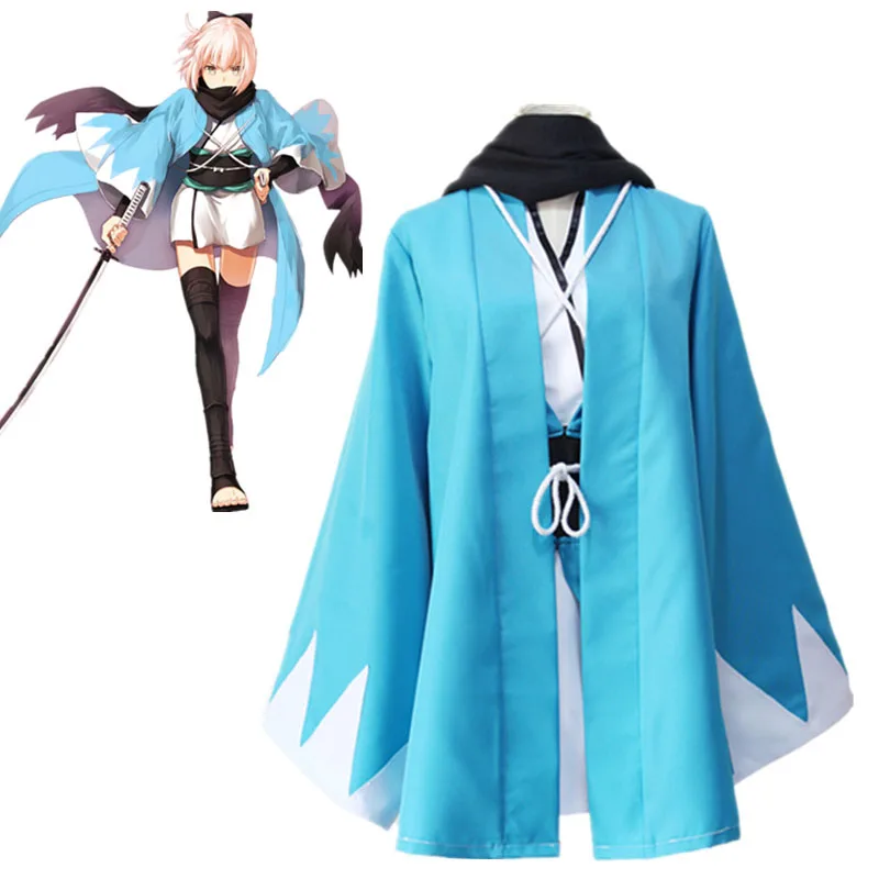 Японская игра Fate/большой заказ Okita Souji Косплей костюмы одежда маскарад/Марди