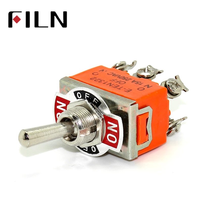 15A 250V KN3C 1322 6 контактный переключатель трехуровневый двухполюсный двойной