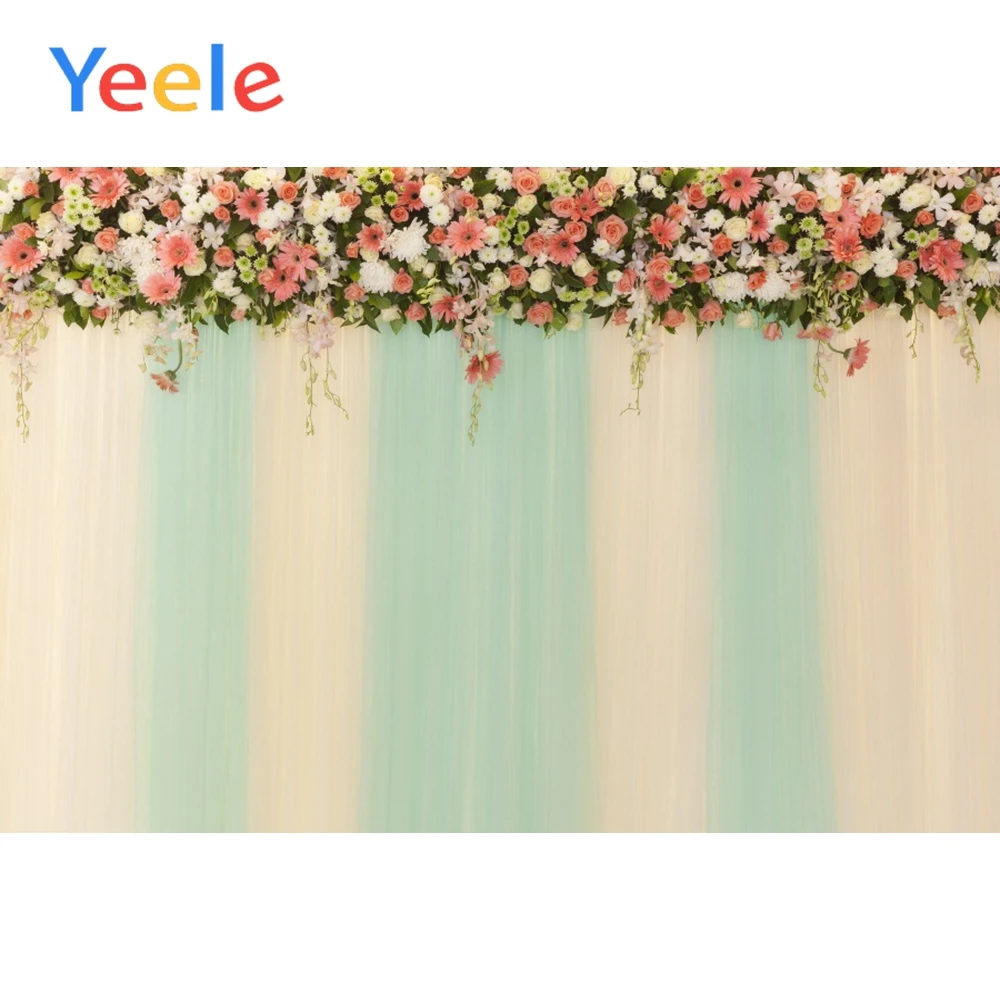 

Yeele Flowers Poster Wall Scene Baby Photography Background Seamless Vinyl Doll Pet Props Photographic Backdrop For Photo Studio