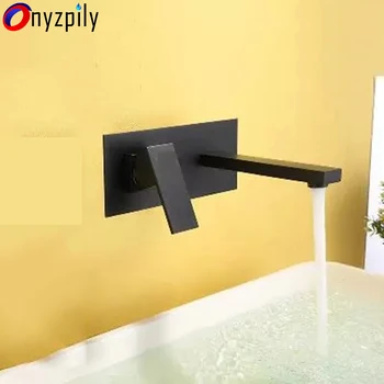 

Hot&Cold Water Wall Mounted ORB Chrome Bathroom Faucet Brass Concealed Basin Faucet Sink Washbasin Mixer Tap torneira