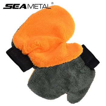 

1pc Car Wash Gloves Coral Fleece Velvet Super Water Absorption Soft Cleaning Care Furniture Glass Dust Cleaner Washer Car Care
